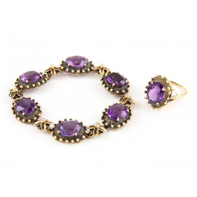 14kt-gold-and-amethyst-demi-parure-t-o-donohue