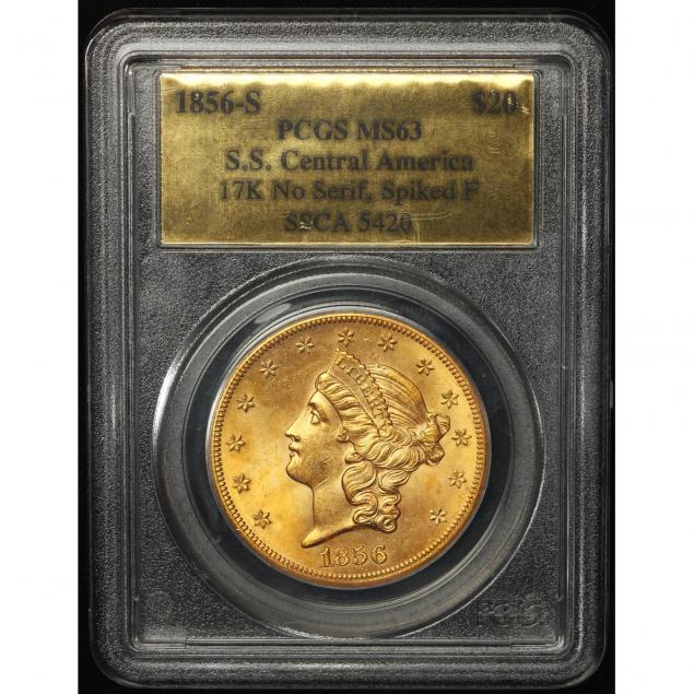 1856-s-20-gold-pcgs-ms63-from-the-ss-i-central-america-i