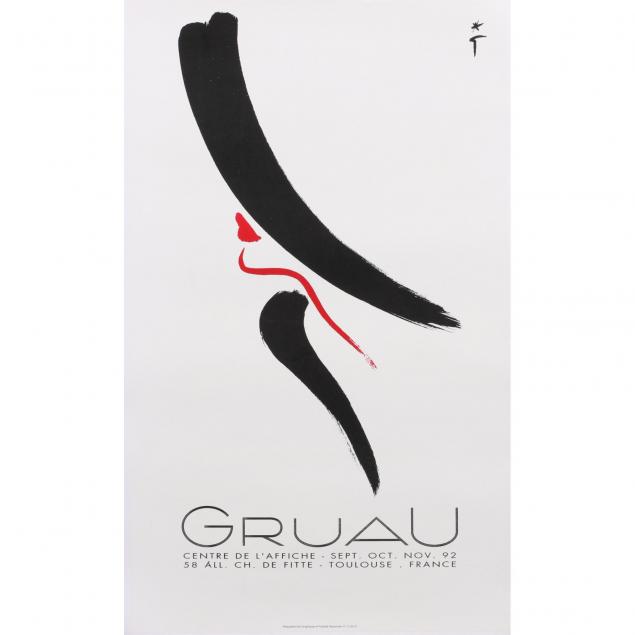 rene-gruau-1992-fashion-exhibition-poster-a-beautiful-woman-in-four-dabs