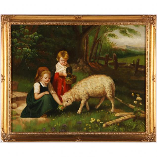 antique-reproduction-painting-my-pet-lamb