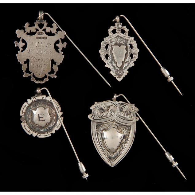 four-english-silver-stick-pins