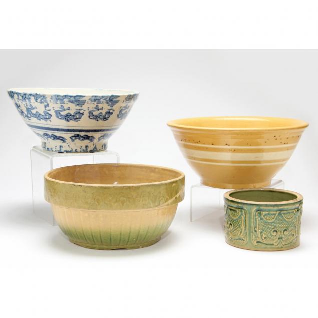 group-of-four-american-stoneware-bowls