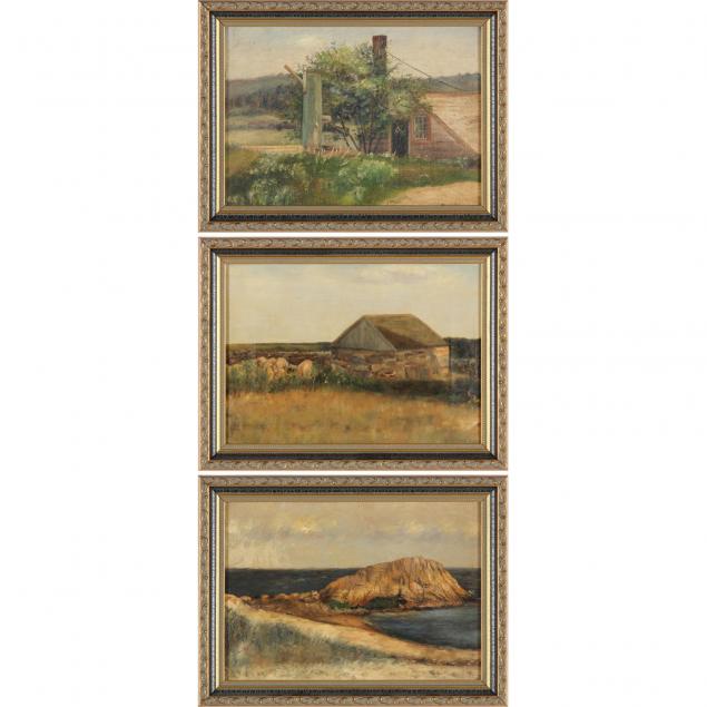 three-antique-american-school-paintings