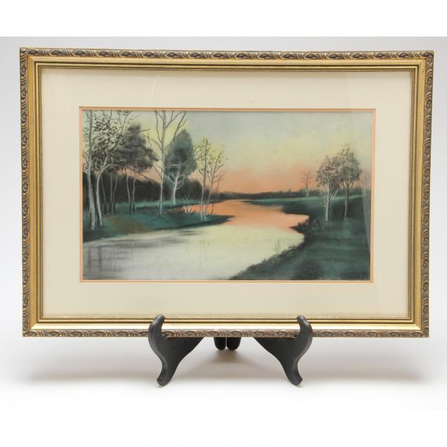 antique-american-pastel-landscape-painting