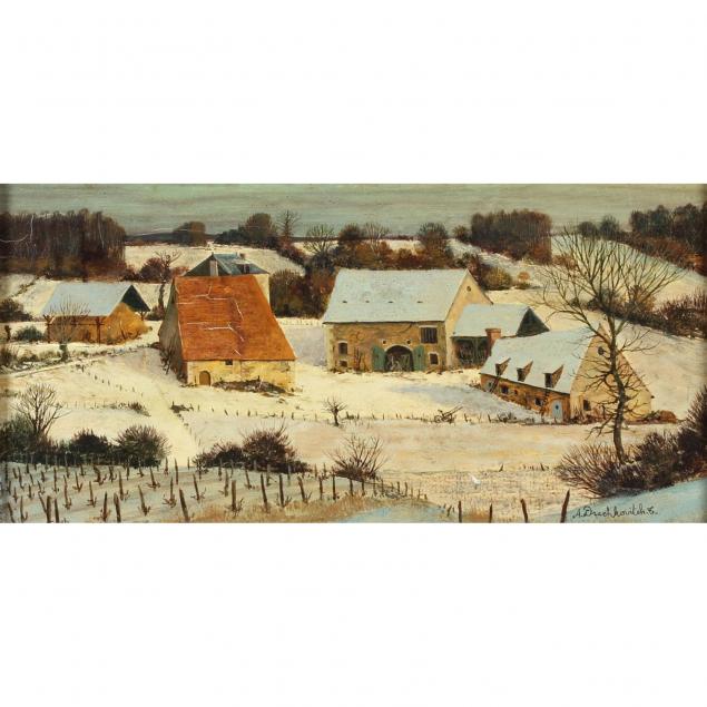 albert-drachkovitch-thomas-b-1928-snowy-landscape
