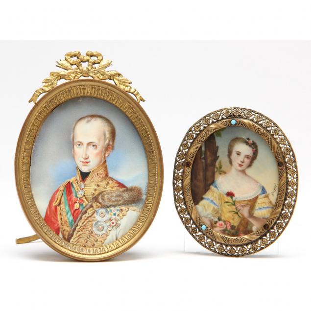 two-antique-portrait-miniatures