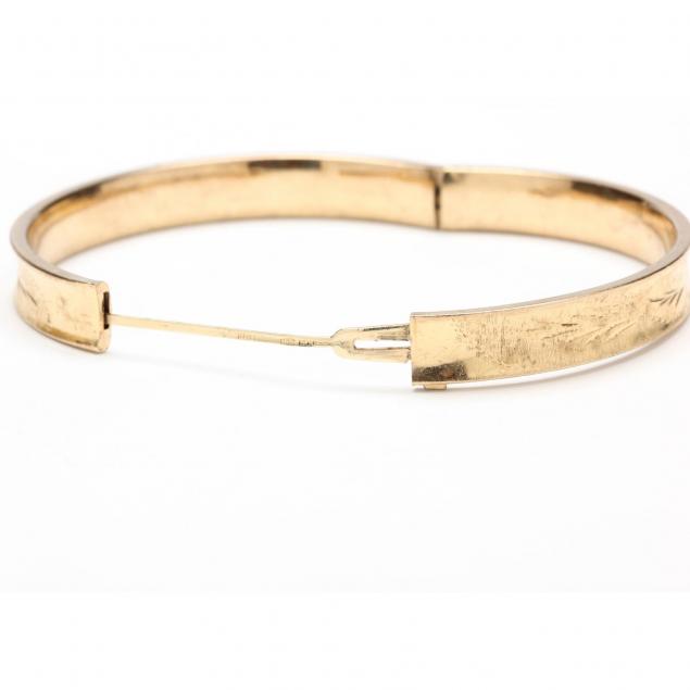Two 14KT Gold Bangle Bracelets (Lot 16 - Estate Jewelry & Watches ...