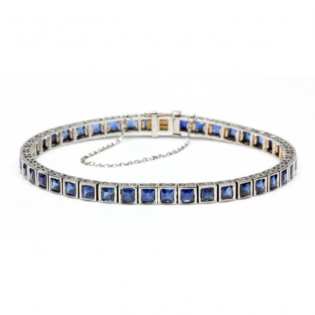 art-deco-platinum-and-sapphire-bracelet