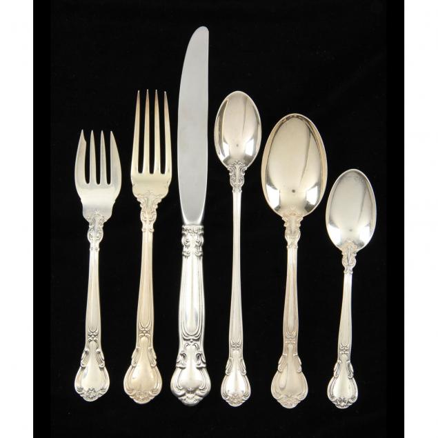 gorham-chantilly-sterling-silver-flatware-service