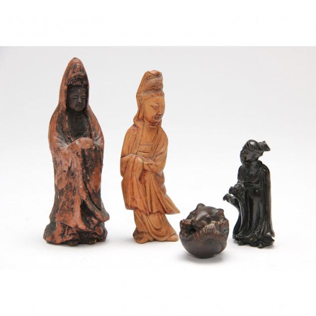 four-antique-asian-objects