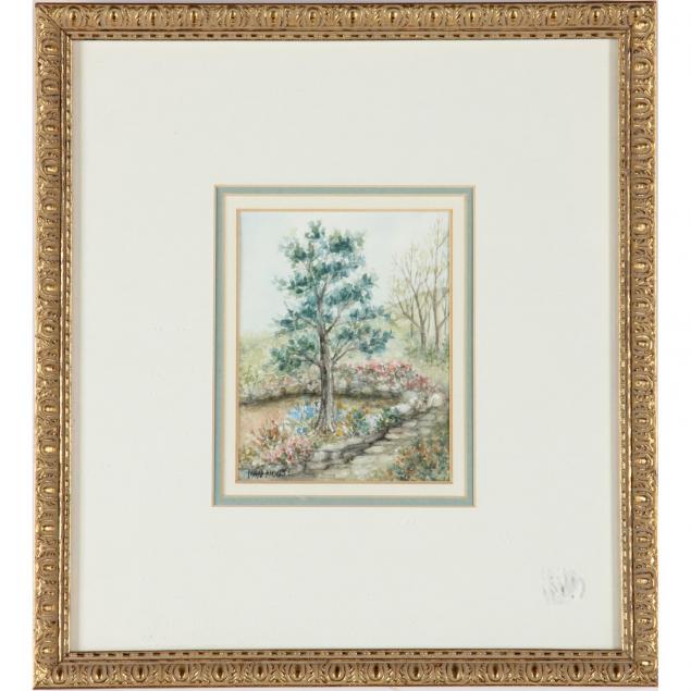 framed-watercolor-of-garden-path