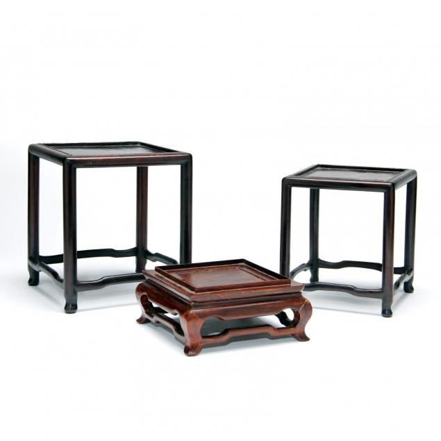 three-square-chinese-hard-wood-stands