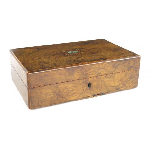 Antique English Burlwood Valuables Box (Lot 206 - Mid-Summer Estate ...