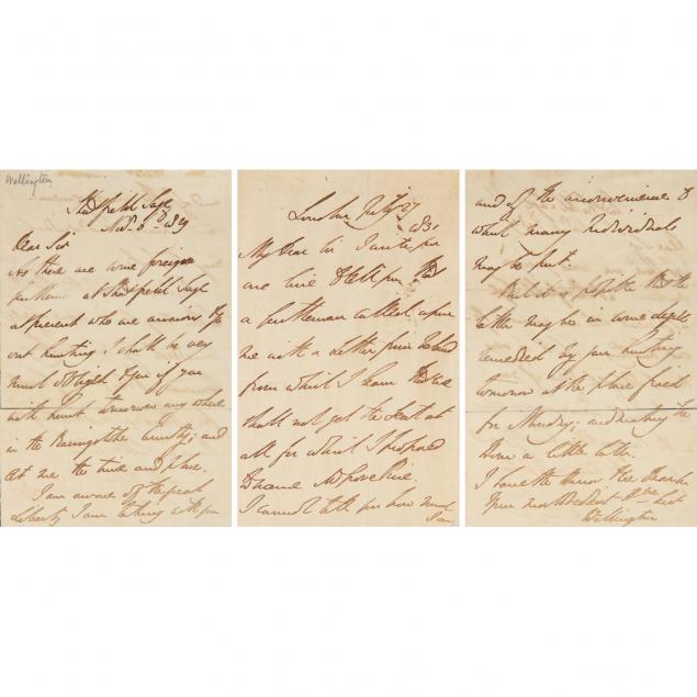 three-items-signed-by-arthur-wellesley-1st-duke-of-wellington