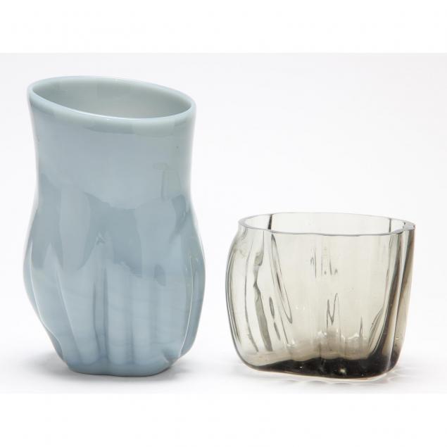 two-modernist-glass-vases