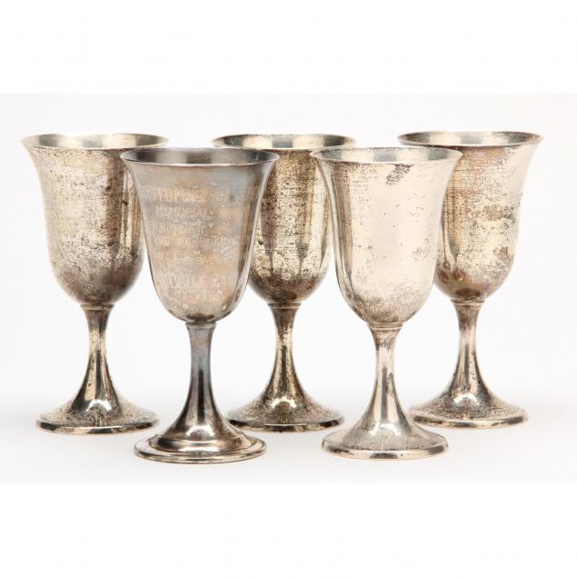 four-sterling-silver-water-goblets