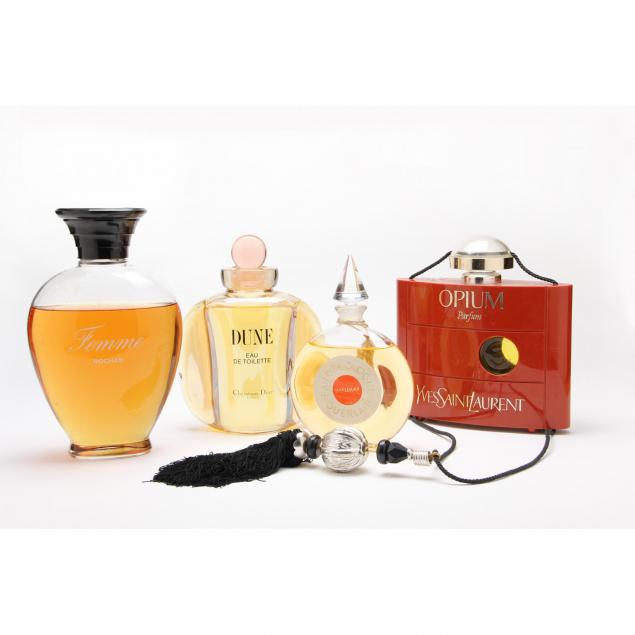 four-factice-perfume-display-bottles