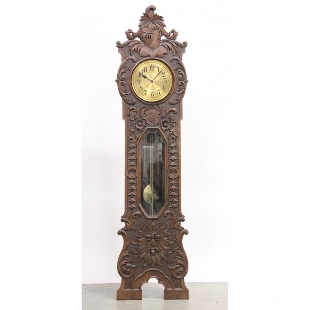 continental-carved-walnut-tall-case-clock