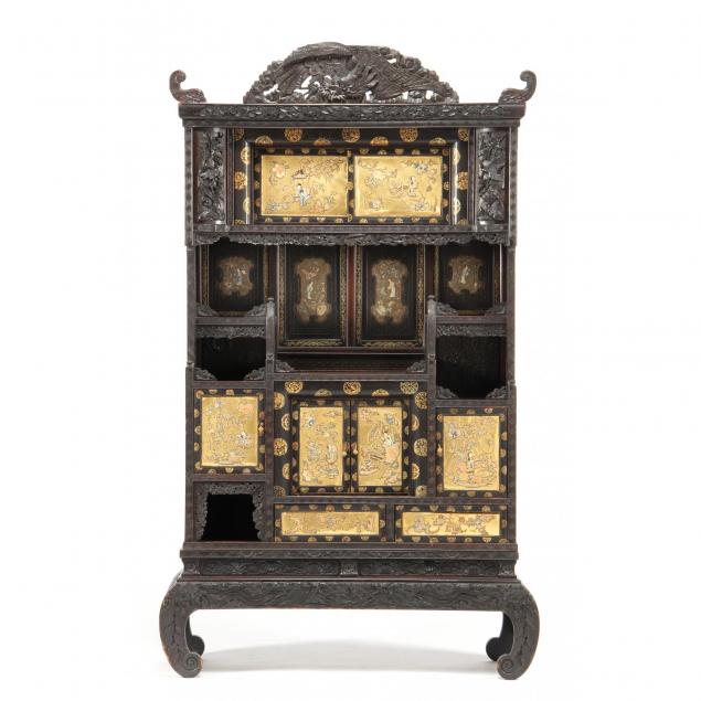 unusual-japanese-shibayama-style-cabinet