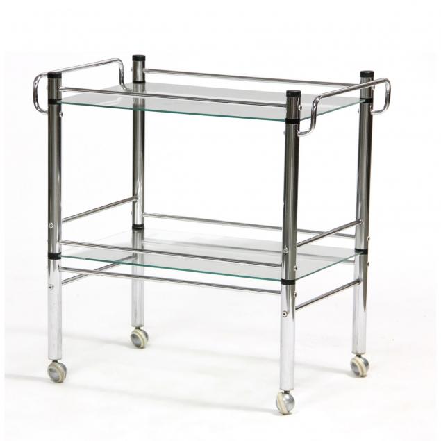 modernist-chrome-and-glass-bar-cart