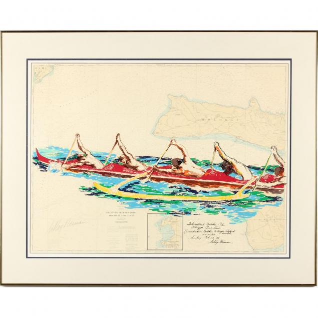 leroy-neiman-am-1921-2012-i-international-molokai-oahu-outrigger-canoe-race-i
