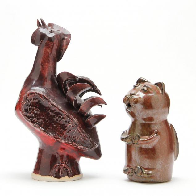 two-folk-art-animals-ram-pottery