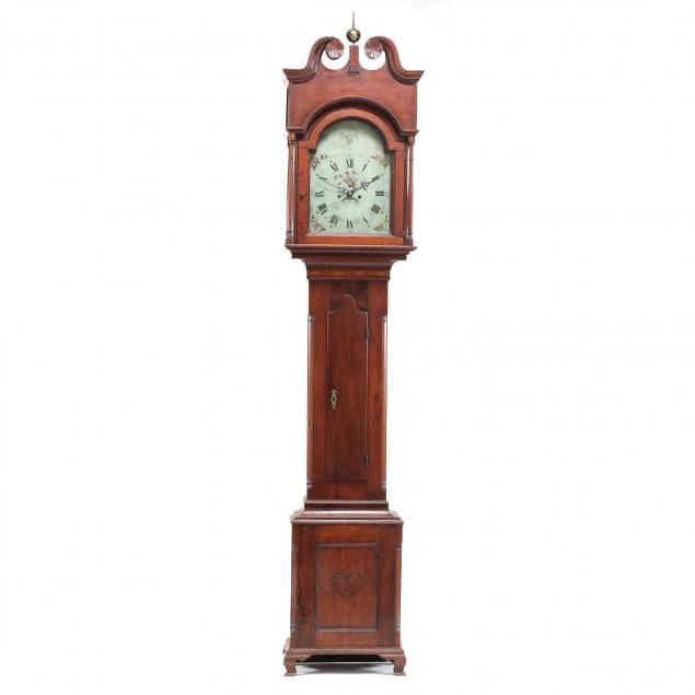pennsylvania-chippendale-inlaid-carved-walnut-tall-case-clock