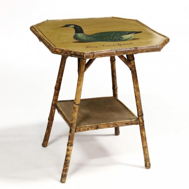 burnt-bamboo-side-table-with-paint-decoration