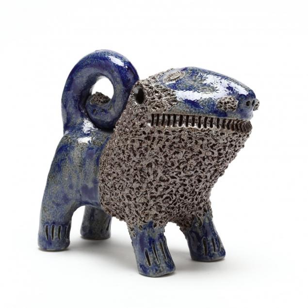 nc-folk-pottery-billy-ray-hussey-lion