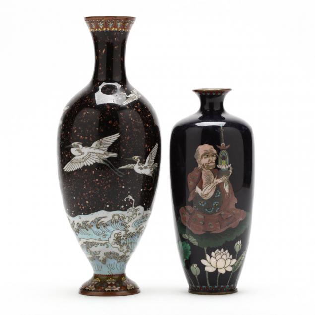 two-japanese-cloisonne-vases