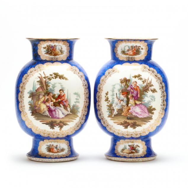 A Pair of Helene Wolfsohn Dresden Vases (Lot 133 - Session II 