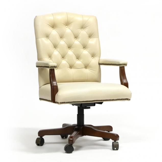 traditional-leather-upholstered-office-chair
