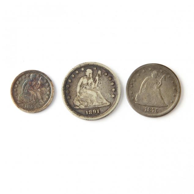 liberty-seated-dime-20-cent-piece-and-quarter
