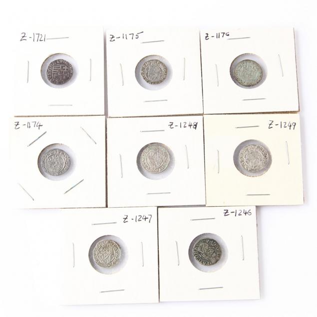 hungary-eight-late-medieval-silver-denars