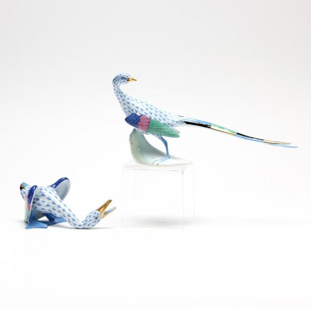 two-herend-bird-figurines
