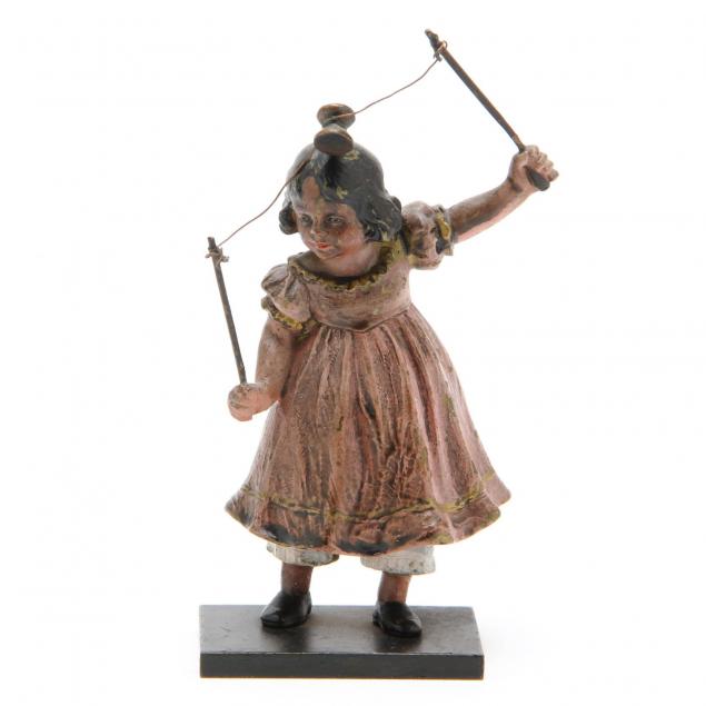 antique-cold-painted-bronze-of-girl-with-diabolo