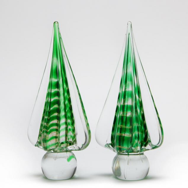 pair-of-murano-glass-trees