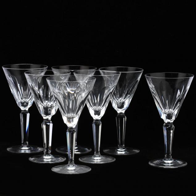 waterford-crystal-set-of-seven-white-wine-stems