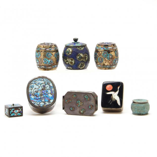 eight-fine-chinese-silver-boxes