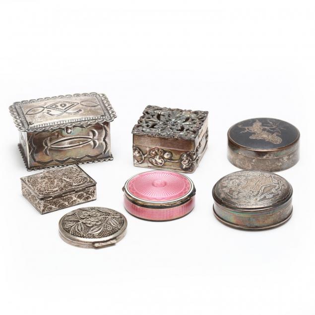 seven-vintage-silver-boxes