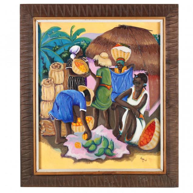 haitian-painting-of-a-produce-market