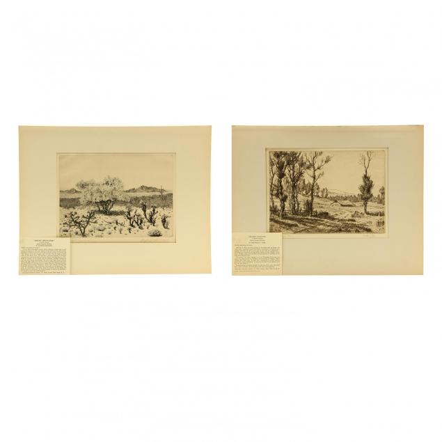 two-landscape-etchings-by-members-of-associated-american-artists-rudolph-and-wire