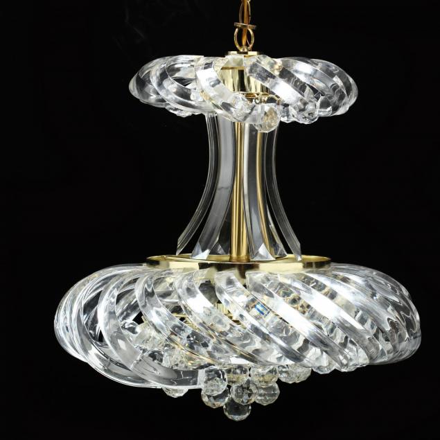 acrylic-and-brass-chandelier