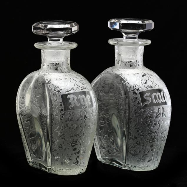 two-etched-glass-decanters