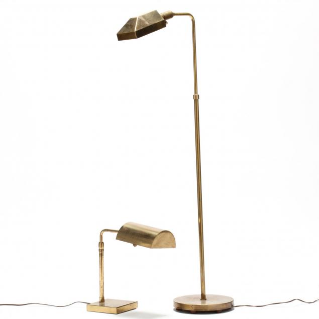 two-modernist-brass-lamps