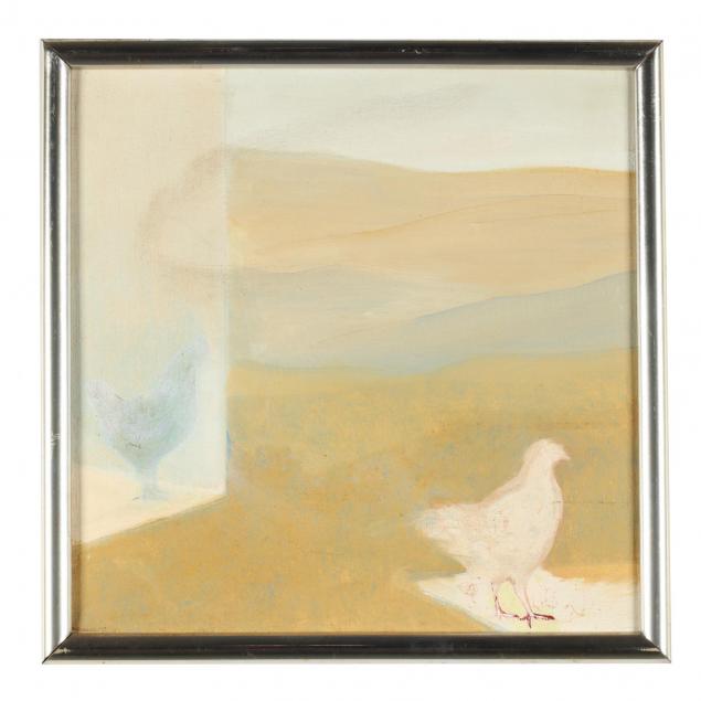 nanette-mize-rogers-nc-1945-2007-modernist-landscape-with-chickens