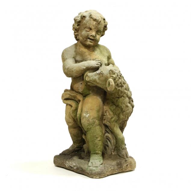 classical-style-cast-stone-figure-of-a-shepherd-boy