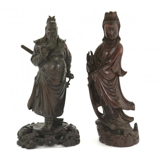 two-chinese-wood-carvings