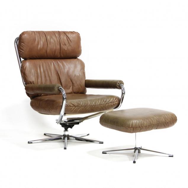 chrome-lounge-chair-and-ottoman