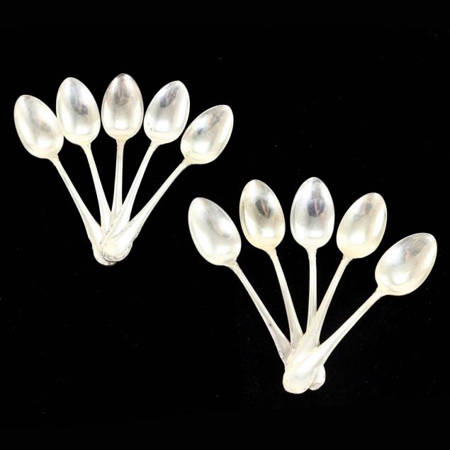 set-of-ten-sterling-silver-tea-spoons